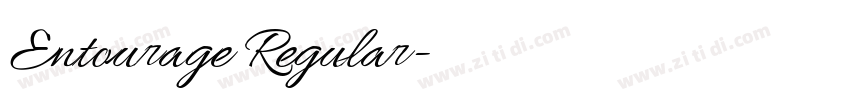 Entourage Regular字体转换